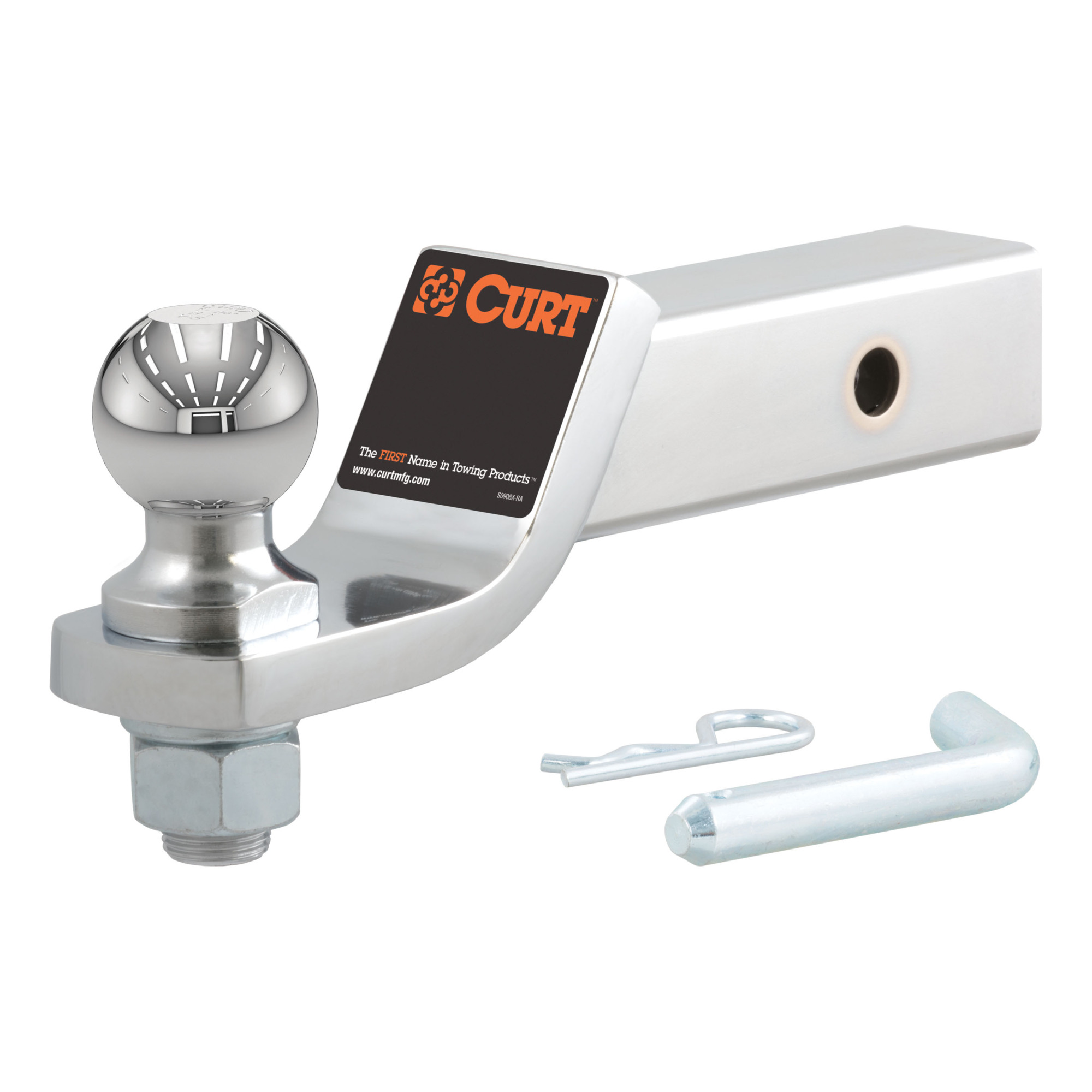 Curt Manufacturing, Loaded Ball Mount w/ 2in. Ball (2in. Shank, 2in. Drop), Ball Diameter 2 in, Model# 45295